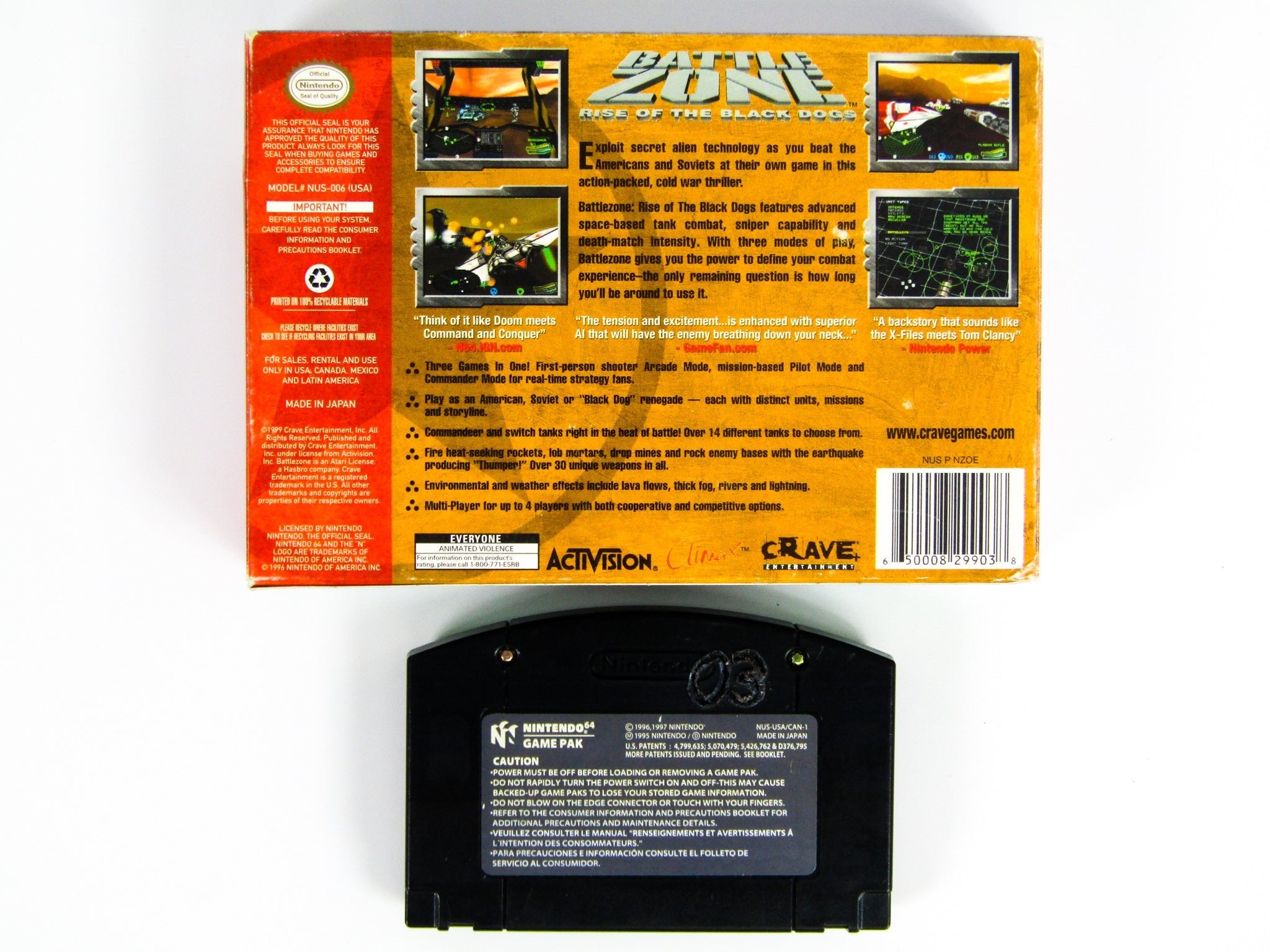 Battlezone: Rise Of The Black Dogs (Nintendo 64 / N64) - RetroMTL