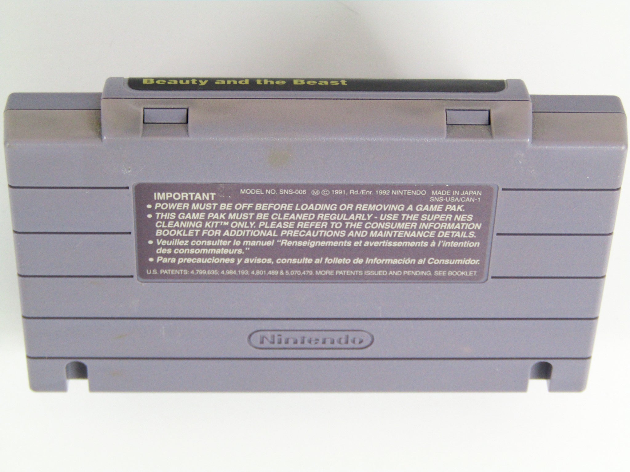Beauty And The Beast (Super Nintendo / SNES) - RetroMTL
