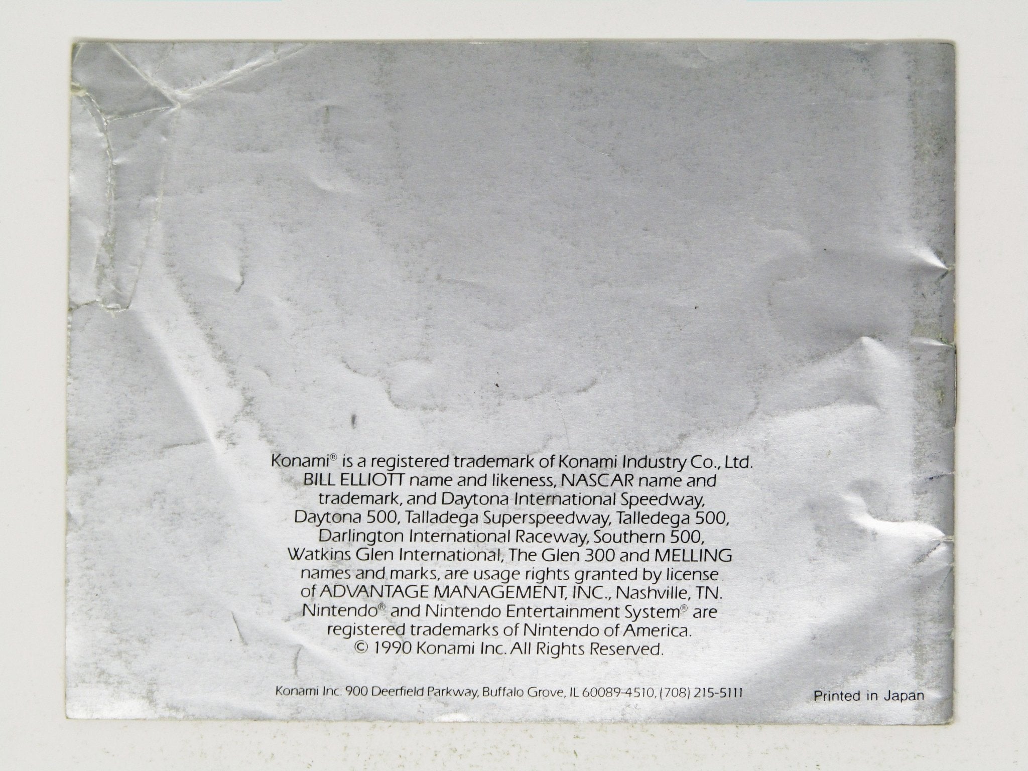 Bill Elliott's NASCAR Challenge [Manual] (Nintendo / NES) - RetroMTL