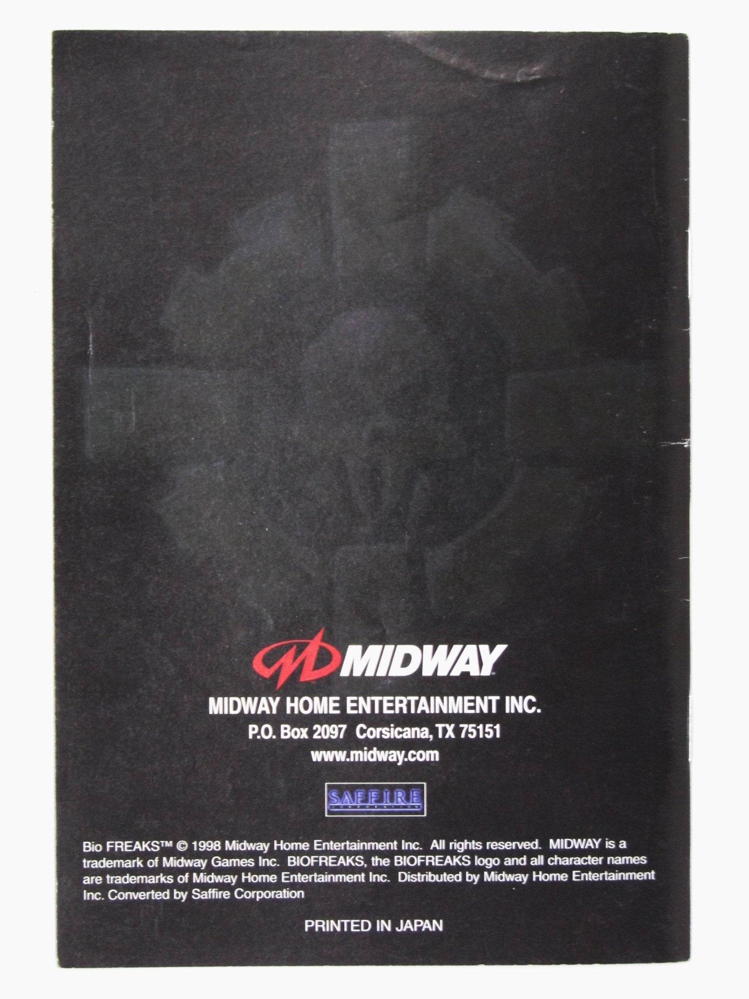 Bio Freaks [Manual] (Nintendo 64 / N64) - RetroMTL