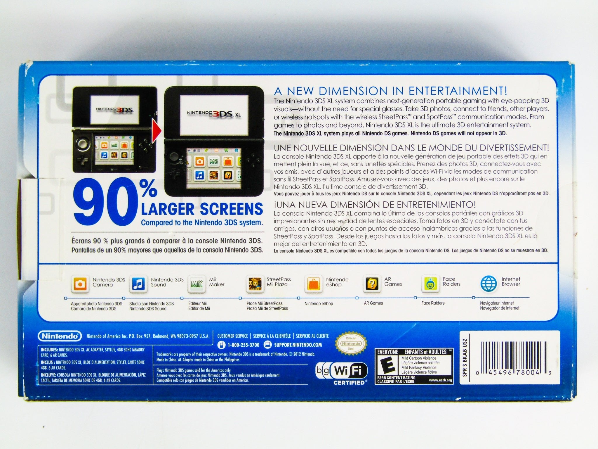 Black & Blue Nintendo 3DS XL System [SPR-001] (Nintendo 3DS) - RetroMTL