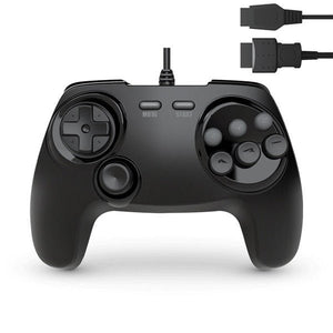 Black BrawlerGen 2-in-1 Genesis & Saturn Controller [Retro Fighters] - RetroMTL