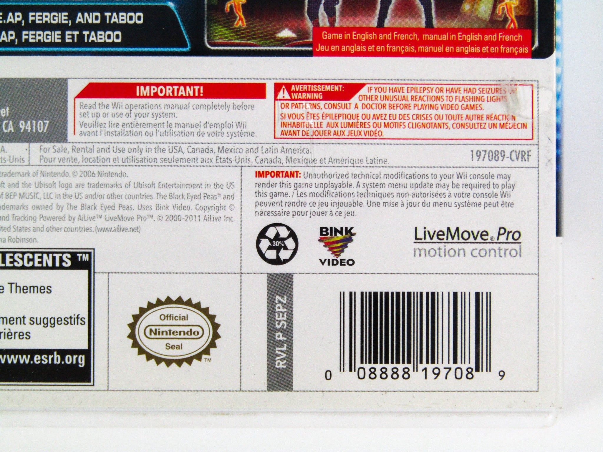 Black Eyed Peas Experience (Nintendo Wii) - RetroMTL