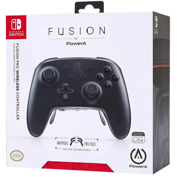 Black Fusion Pro Wireless Controller [PowerA] (Nintendo Switch) - RetroMTL