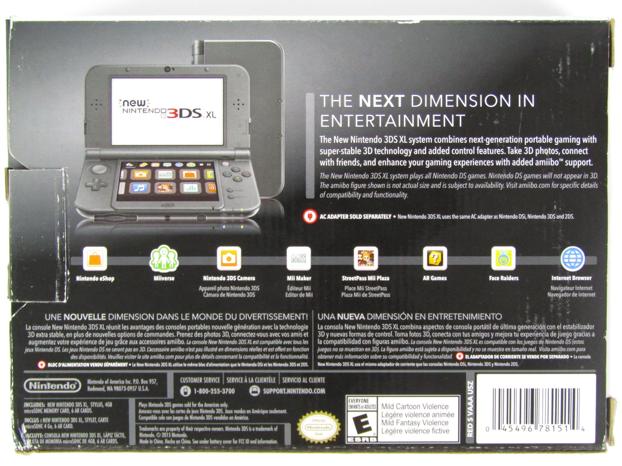 Black New Nintendo 3DS XL System [RED-001] (Nintendo 3DS) - RetroMTL