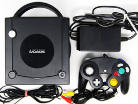 Nintendo GameCube System [DOL-001] Black with 1 Unofficial Controller