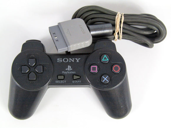 Black Original Controller (Playstation / PS1) - RetroMTL