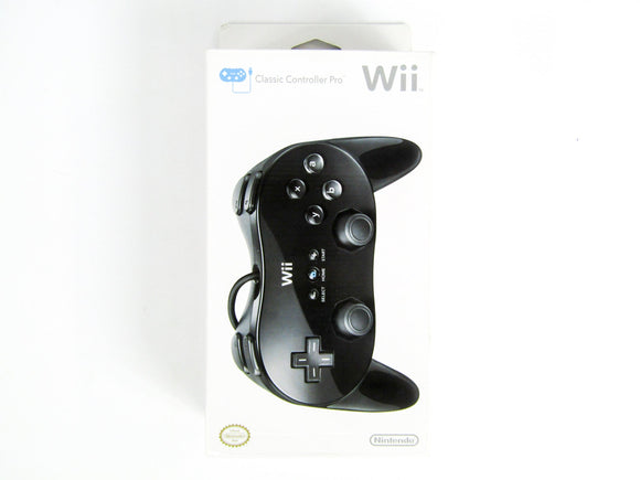 Black Wii Classic Controller Pro (Nintendo Wii) - RetroMTL