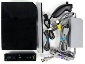 Black Wii System + 1 Black Wii Remote [MotionPlus] + 1 Black Wii Nunchuk [RVL-001] (Nintendo Wii) - RetroMTL