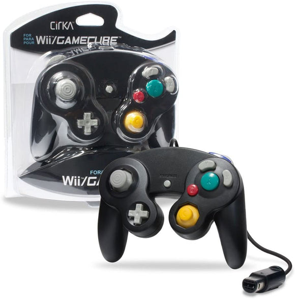 Black Wired GameCube Controller [Cirka] (Nintendo Wii / Gamecube) - RetroMTL