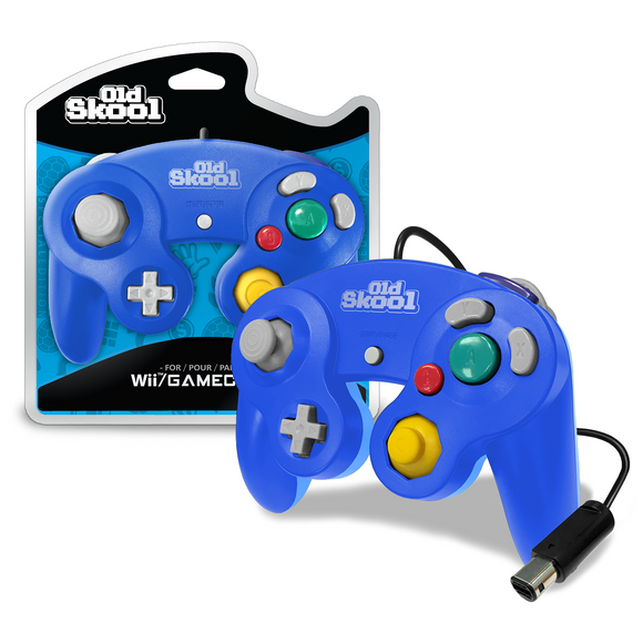Blue Wired GameCube Controller [Old Skool] (Nintendo Wii / Gamecube)